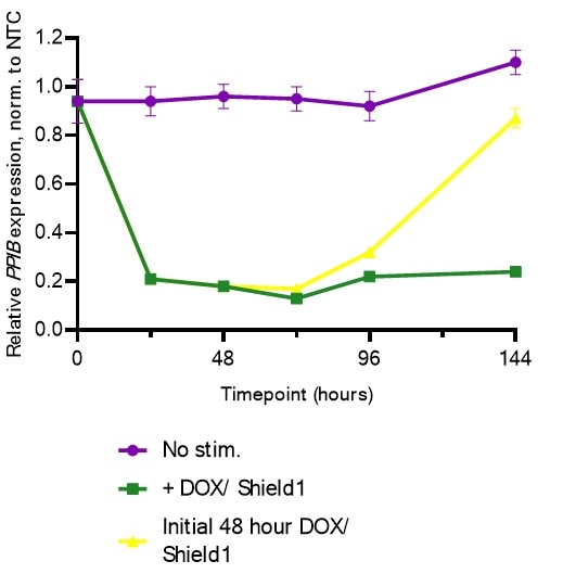 Potent, reversable gene repression 