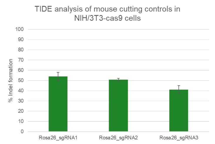 rosa26 cutting sgrna tide graph