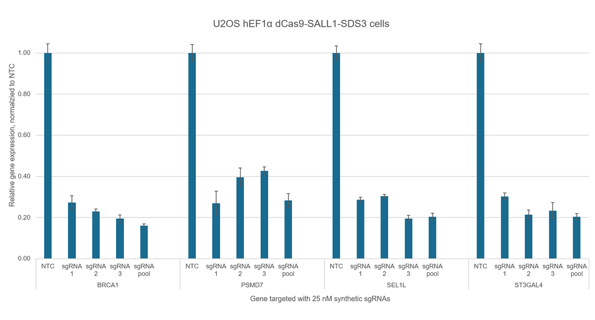 Pooling synthetic sgRNA enhances CRISPRi activity 