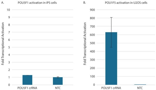 Transcriptional activation depends on endogenous gene expression levels