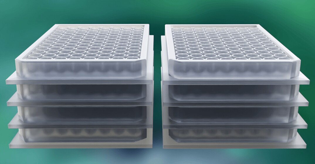 stack of microplates for custom libraries